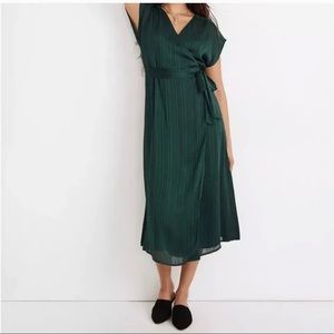 Madewell satin wrap dress | XL